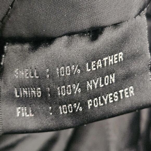 Vtg Baracuta Trench Coat Black Leather Collared Double Breasted Belt Lined Large - Picture 16 of 16